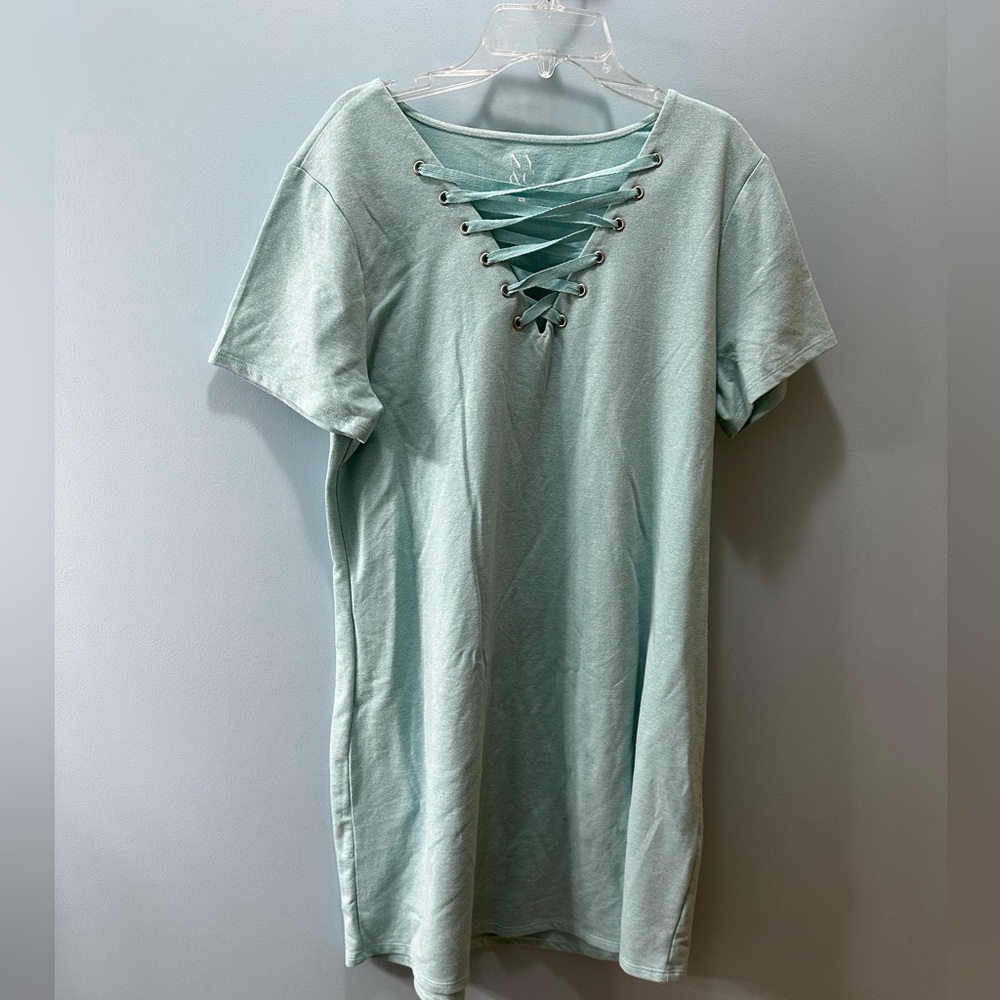 New York and company lace up the front dress